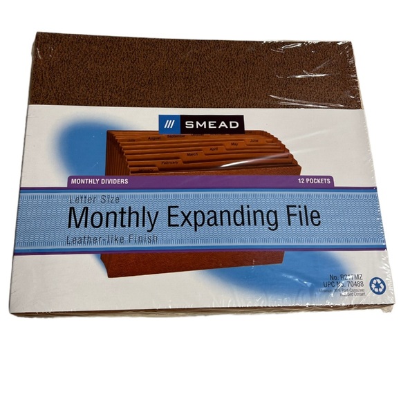 Smead Monthly Expanding File 12 Pockets Letter Size R217MZ UPC 70488 - Picture 1 of 2